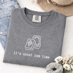 Camiseta Bam Time Mahjong, Regalos de moda para clubes de Mahjong, Camiseta It's About Bam Time Comfort Colors