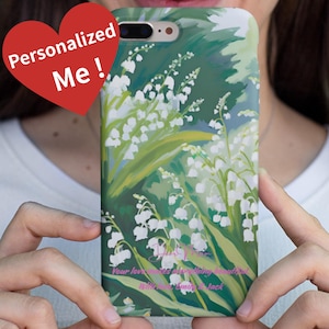 Mother&#39;s Day Gift for May Mom - Lily of the Valley iPhone Case - Personalized Gift for Mom - Custom Birth Flower Phone Cover
