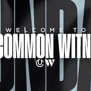May include: A black and white graphic with the text "Welcome to Uncommon Witness" and the initials "UW" in a circle. The text is on a light blue background.
