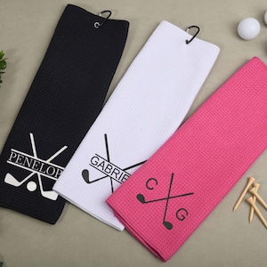 Personalized Golf Towel,Custom Embroidered Golf Towel,Monogrammed Golf Towel,Groomsmen Gift,Fathers Gift, Wedding Gift,Golf Club Towel