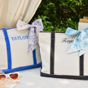 Sac fourre-tout personnalisé, cadeau de demoiselle d'honneur, cadeaux d'enterrement de vie de jeune garçon, sac fourre-tout en toile brodé, texte personnalisé cadeau d'enterrement de vie de jeune fille, sac de plage, cadeau pour elle