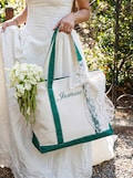 Custom Tote Bag, Bridesmaid Gift,Beach Handbags, Embroidered Canvas Tote Bag, Custom Text Tote, Bachelorette Gifts, School Bag, Gift for Her