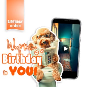 Grappige geanimeerde verjaardagsvideo, leuke digitale groet voor een vriend, gedenkwaardige e-card met boeiende beelden en eersteklas geluidseffecten