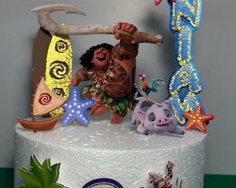 Maui Cake Topper - Maui Birthday Party - Maui / Moana Theme - Custom Order