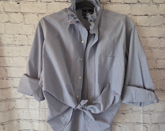 The "Man, I Feel Lika a Woman Collection" Recreated Classic Blue-Checked Button Down