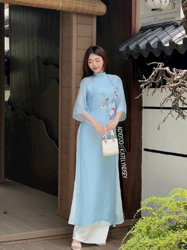 Vietnamese Ao Dai Blue - Etsy Vietnamese Ao Dai Blue - Etsy