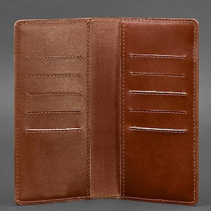 Cartera larga de cuero personalizada con cremallera: cartera para tarjetas personalizada, cartera alta de cuero, regalo único para él o para ella, organizador de billetera grabado