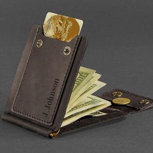 Cartera de cuero personalizada para hombre, ideas para regalos de Navidad, cartera de cuero personalizada, cartera personalizada, regalo para papá, regalo de aniversario para él
