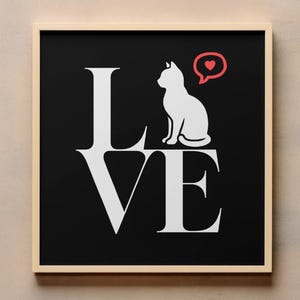 lustiges Katzen Poster, lustiger Katzen Druck, lustiges Katzenmem, Preppy Print, schwarze Katze Wandkunst, Geschenk für Katzenliebhaber, Katzen Drucke, Katzen Drucke, Tierkunst