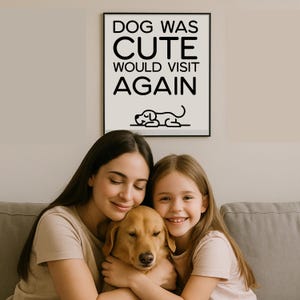 Poster con citazione divertente di un cane, arredamento originale per la casa, regalo per gli amanti dei cani, stampe divertenti di cani, decorazioni murali alla moda per il soggiorno, regali per i proprietari di cani, poster tipografico