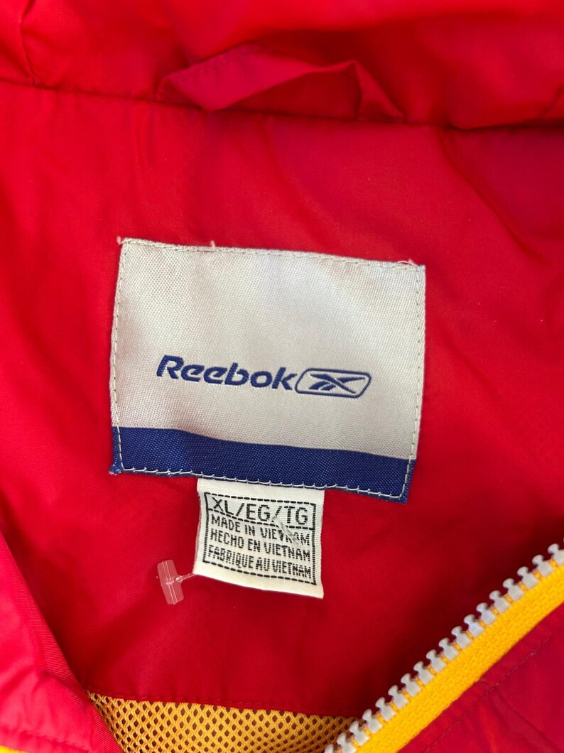 Vintage Reebok Kansas City Chiefs Windbreaker Jacket Full Zip Men's XL Excellent image 10
