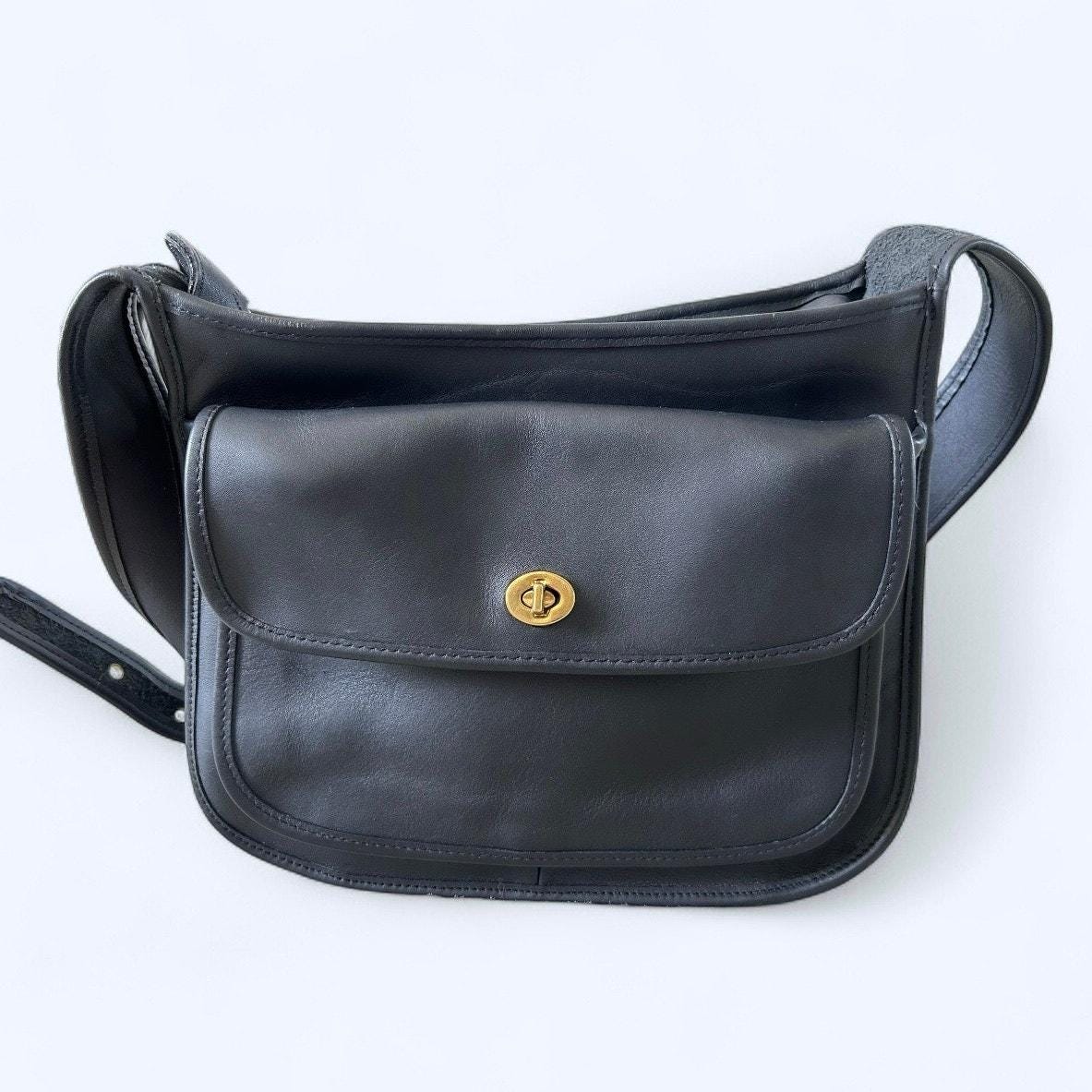 バッグ Vintage Coach Taft bag Black Leather USA Vintage Coach Taft Bag in Black 9980 - Etsy