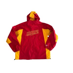 Vintage Reebok Kansas City Chiefs Windbreaker Jacket Full Zip Men's XL Excellent image 6