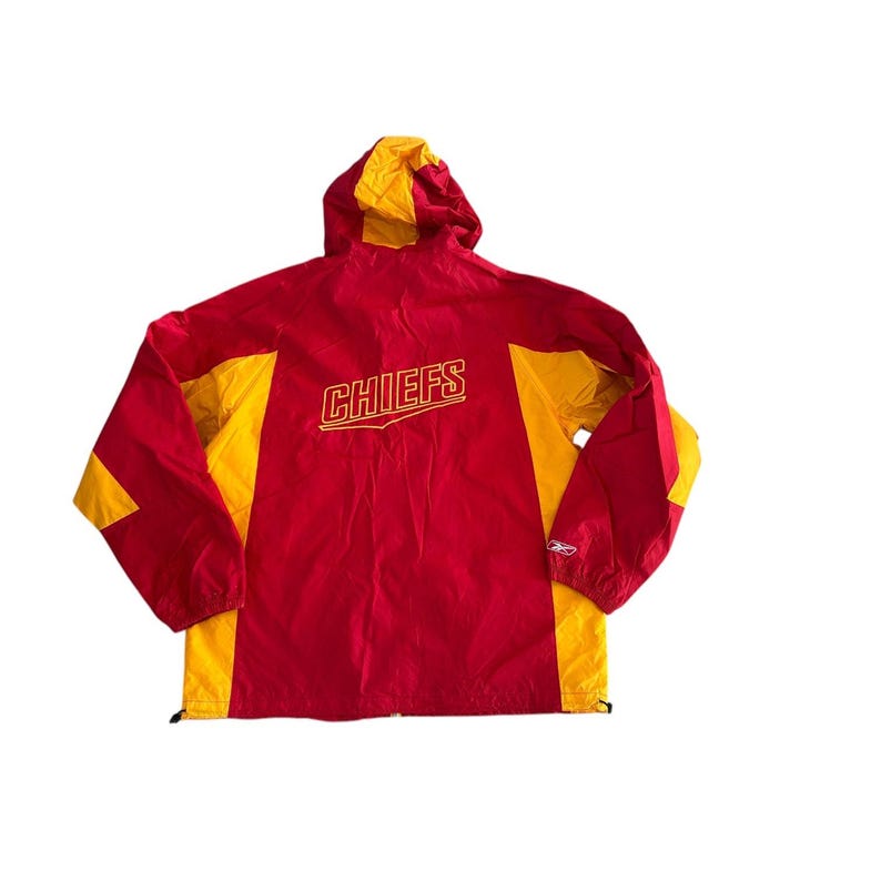 Vintage Reebok Kansas City Chiefs Windbreaker Jacket Full Zip Men's XL Excellent image 6
