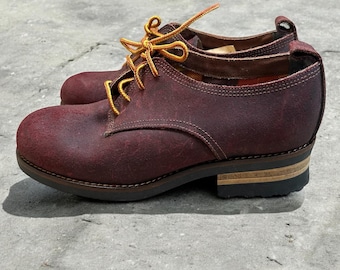Vintage Zodiac Chunky Leather Lace Up Oxford Shoe Womens 7 NWT Hipster Twee Edgy