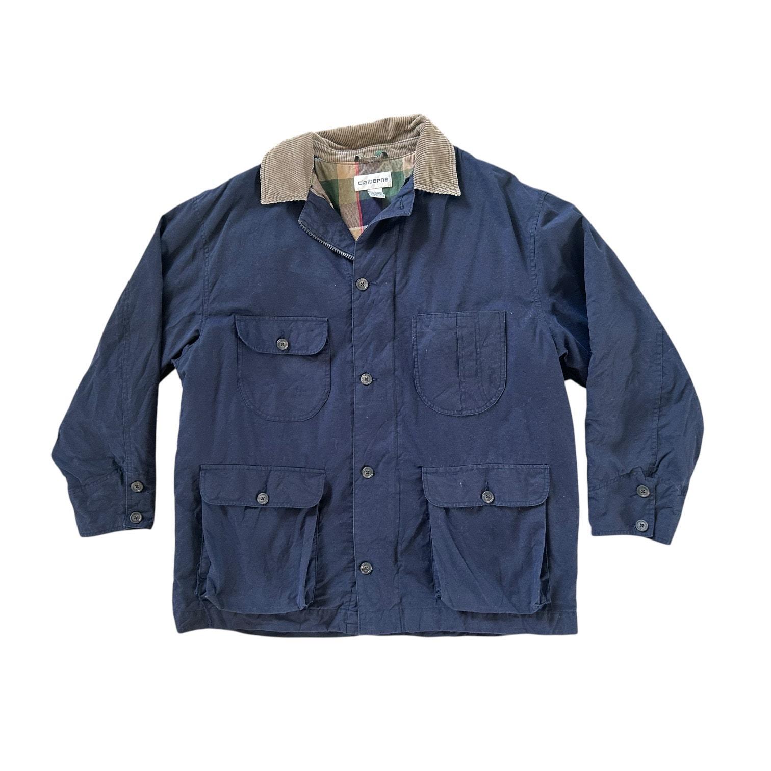 90s USA製 L.L.Bean warm-up jacket Vintage Navy Jacket - Etsy