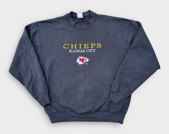 ヴィンテージ カンザスシティ・チーフス クルーネック スウェットシャツ | ブラック | Salem Sportswear | XL