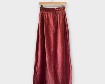 Vintage 60-tals House of Bianchi sammetsmaxikjol formell damstorlek feminin mauve