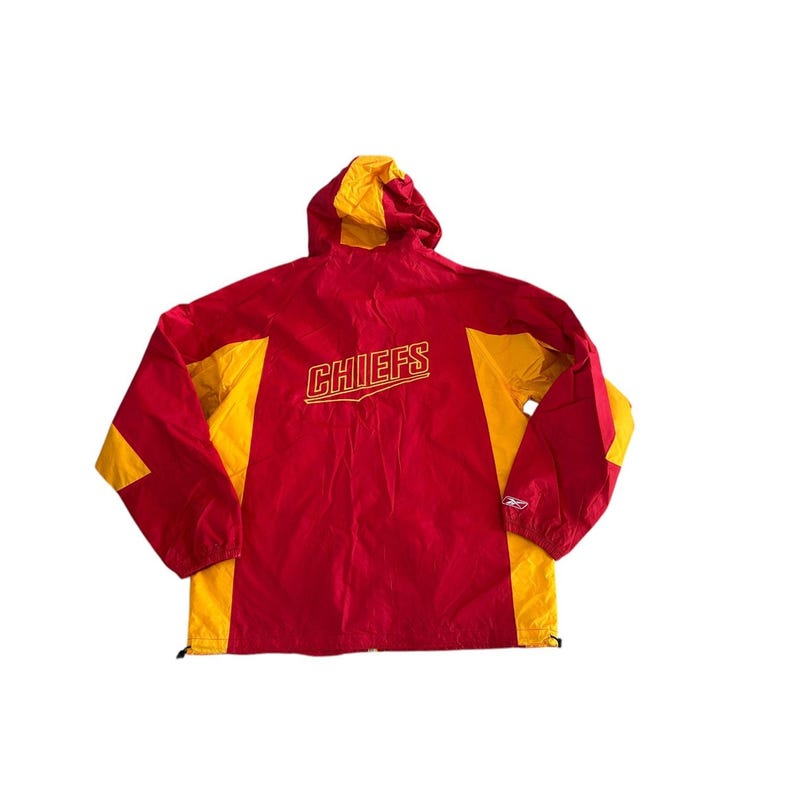 Vintage Reebok Kansas City Chiefs Windbreaker Jacket Full Zip Men's XL Excellent image 4