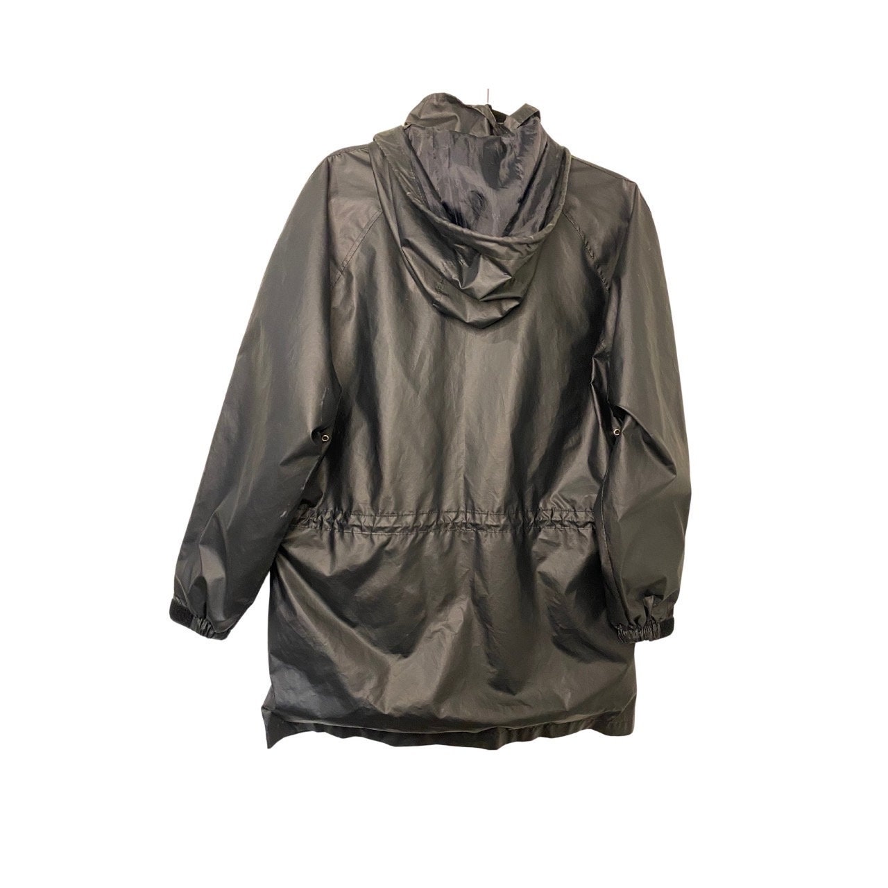 London Fog Limited Edition Black Rain Coat Jacket Full Zip