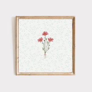 Vintage Coquette Floral Wall Art,  Minimal Preppy Prints, Digital Download, English Garden Wall Art, Printable Dorm Room Art, Trendy Decor