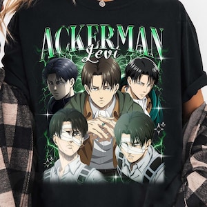 Begrenztes Levi Ackerman-Shirt, Angriff auf Titan Unisex-T-Shirt, Anime-Manga-Shirt, Geschenk für Otaku, Unisex-T-Shirt