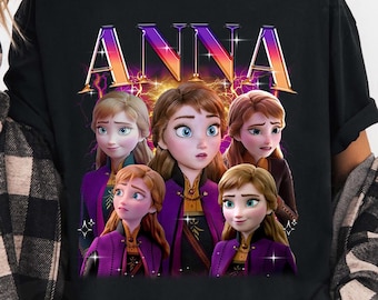 Camiseta navideña de Anna y Frozen de Disney, camiseta navideña para el Reino Mágico