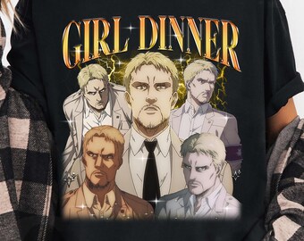 Reiner Braun Shirt, Attack On Titan Anime Manga Unisex T-shirt, Girl Dinner Shirt