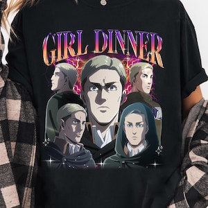 Limited Erwin Smith Shirt, Attack On Titan Unisex T-shirt, Anime Manga Shirt, Gift For Otaku, Girl Dinner Shirt