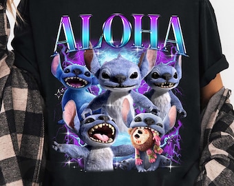 Disney Aloha-shirt Lilo & Stitch, uniseks katoenen T-shirt
