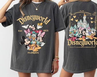 Shirt Disney World Florida 2, shirt Disneyworld Est.1971, shirt Disney vakantie, shirt Mickey en vrienden, shirt retro Walt Disney