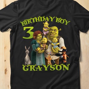 Custom Shrek Birthday Shirt, Shrek Matching Family Birthday Shirt, Shrek Shirt, Shrek Family Shirt, Birthday Gift Idea, Bella Canvas Shirt