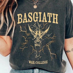 Basgiath war college shirt, Distressed Fourth wing merch, Iron flame merch, Tairn and Violet Sorrengail, Xaden Riorson, Fantasy Book Dragon