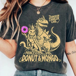 Princess Donut & Mongo Vintage Shirt, Dungeon Crawler Carl Shirt, Sci-Fi Book Lover Tee, Gift for Reader, Unisex T-Shirt