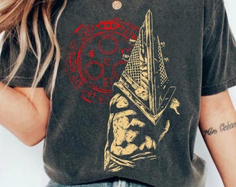 Vintage Silent Hill 2 Tee: Distressed Pyramid Head Horror Gamer Shirt