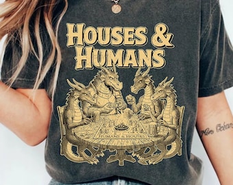 Vintage Dungeons and Dragons T-Shirt: Houses and Humans Retro 90s D&D Unisex Tee
