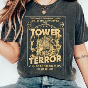 Vintage Disney Tower Of Terror Shirt, Twilight Zone Shirt, Disney Rides Shirt, Hollywood Studios Shirt, Disney Halloween Tee, Unisex T-Shirt