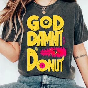 Dungeon Crawler Carl Vintage Shirt, Goddamnit Donut Shirt: Sci-Fi Book Lover Tee