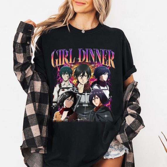 Mikasa Ackerman Shirt, Attack On Titan Manga Anime, Unisex Otaku Gift, Girl Dinner Shirt