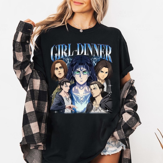 Eren Yeager Shirt, Attack On Titan Anime Manga Unisex Tee, Girl Dinner Shirt