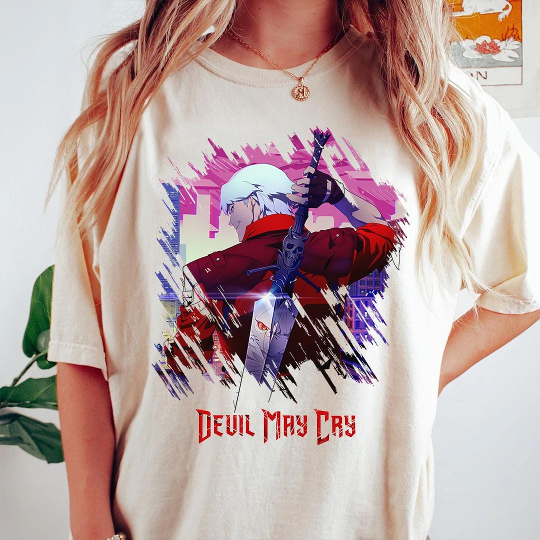 Dante Devil May Cry Shirt: Vintage Anime Game Tee - Etsy