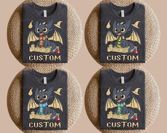 Custom Name Toothless Shirt: How to Train Your Dragon Tee, Epic Universe Night Fury