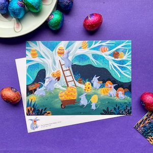 Cartolina di Pasqua Bilby / Cartolina di animali australiani / Caccia alle uova di Pasqua / A6