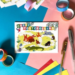Cartolina 20° anniversario di Postcrossing / Animali australiani / A6