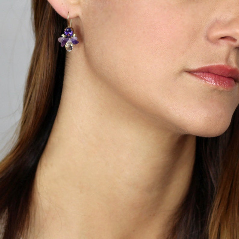 Purple Wedding Purple Jewelry Birthstone Jewelry Amethyst Etsy