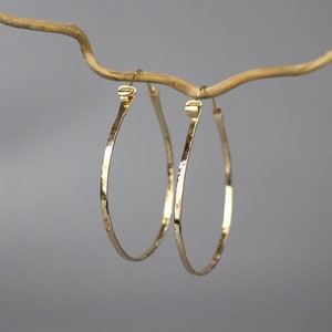 Extra Large Hammered Gold Filled Hoop Earrings - Etsy