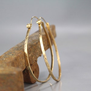 Extra Large Hammered Gold Filled Hoop Earrings - Etsy