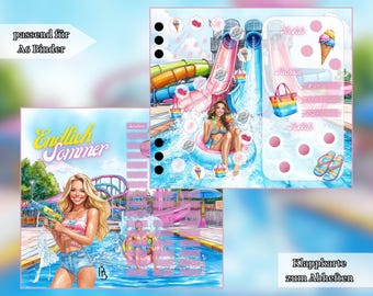 Summer at last – A6 2-piece folding card for filing | Roll, scratch & wipe | 350g print quality