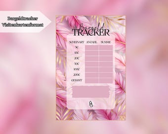 Cash tracker in business card format | matte laminated | 350g quality print