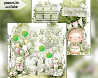 Happy Birthday | A6 2-pack folding card | Birthday savings challenge | Professional quality 300g